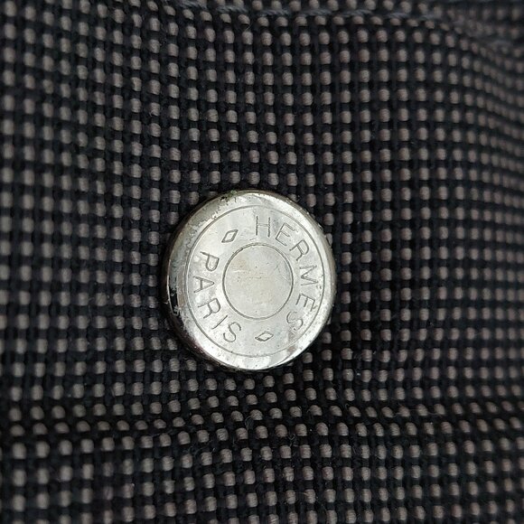 Hermes Herline MM Gray Canvas Tote Toile Fourre-Tout MM - Picture 4 of 16